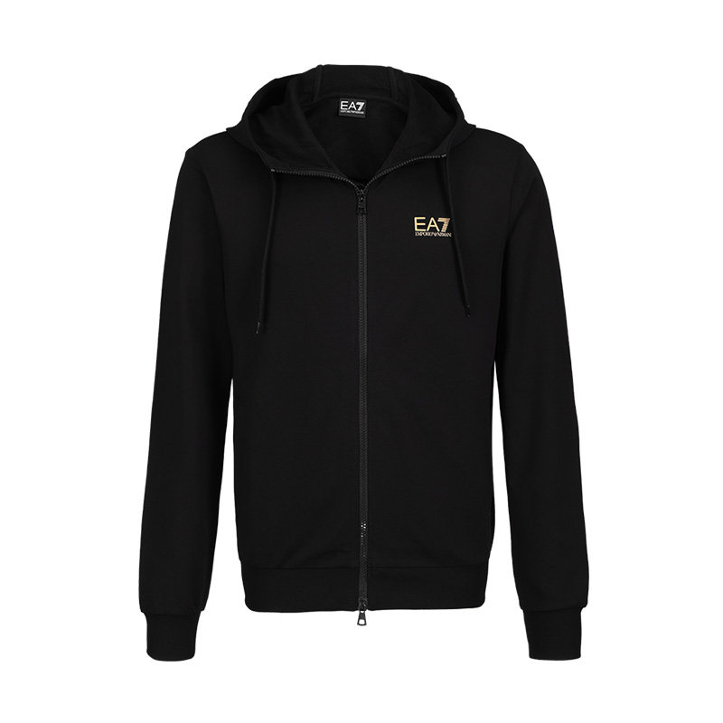 Armani阿玛尼男士2026新款全棉休闲运动衫纯棉连帽开衫卫衣外套潮