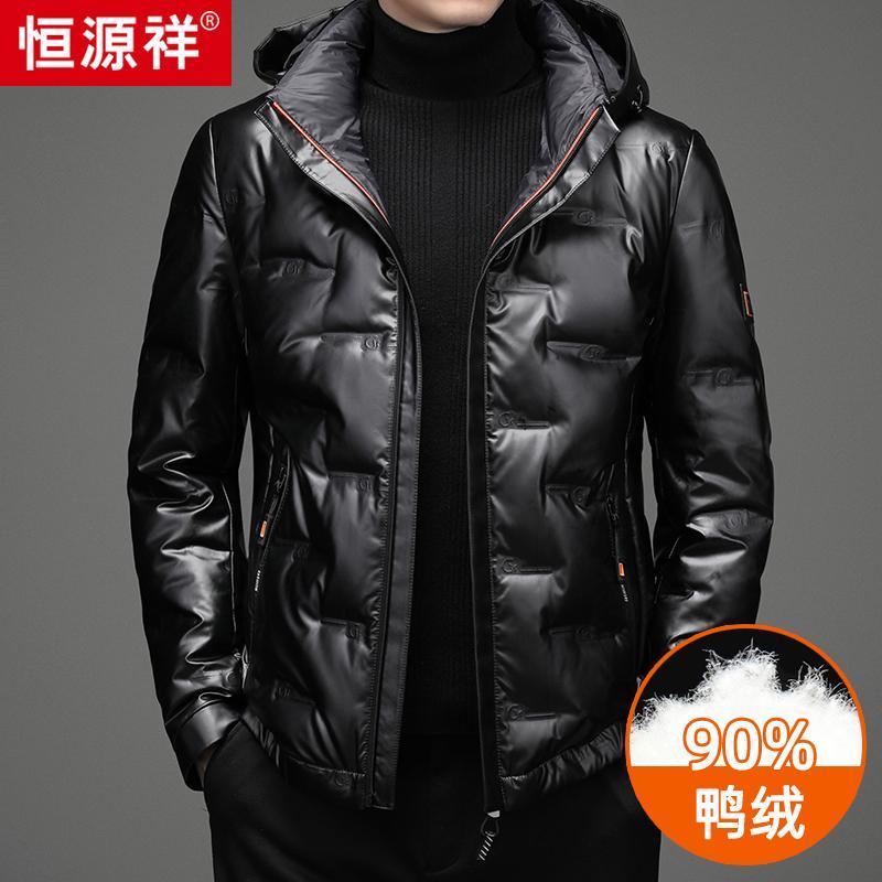 恒源祥中年男士连帽亮面