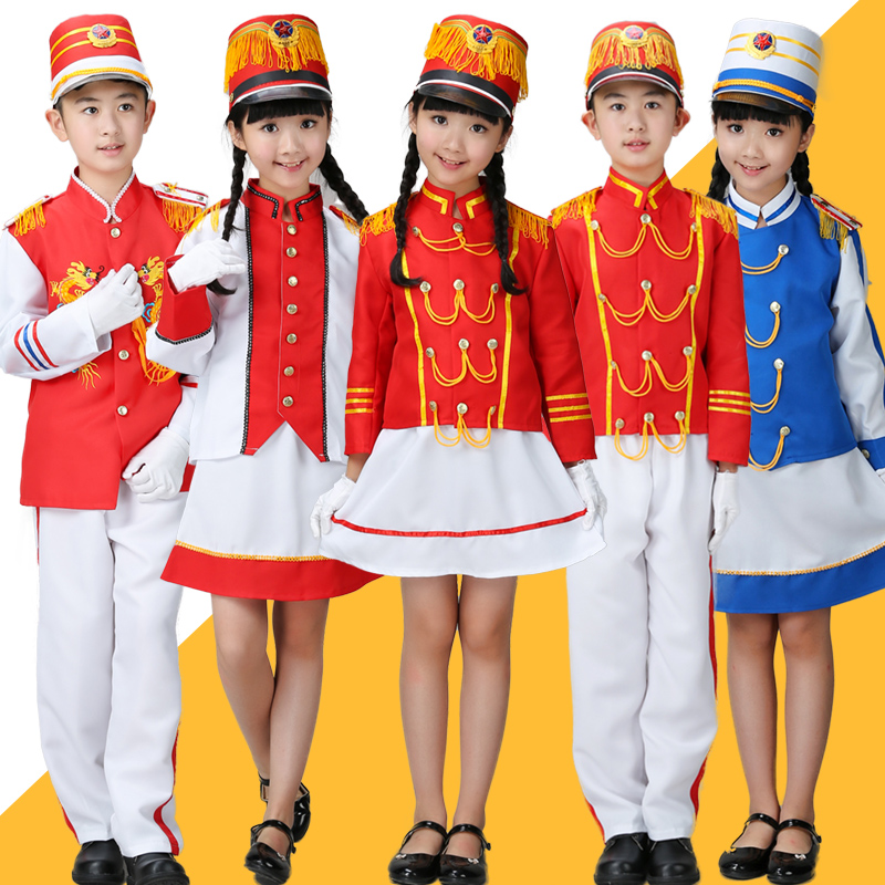 速发儿服鼓号队服装仪仗队手旗升中小学生升旗仪式演出童幼儿园表