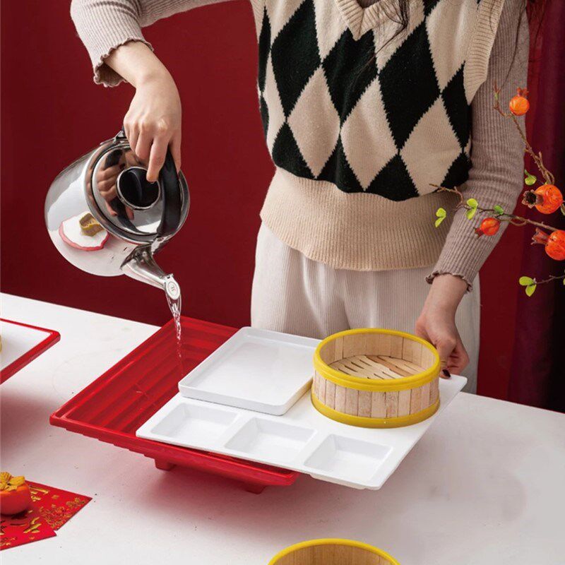 速发北京盘鸭盘专用酒店片皮鸭保温宴合拼盘饭店长方烤碟组席烧鸭