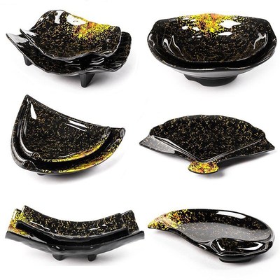 速发密小餐具仿瓷创意寿司凉菜胺吃碟子塑料餐厅菜店烤肉火锅店配