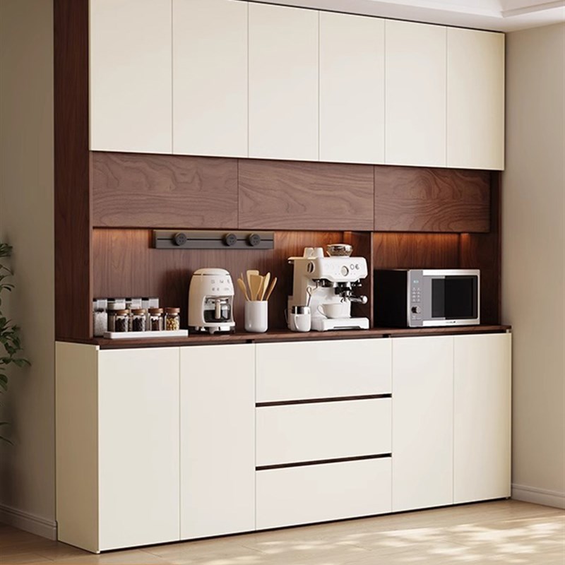 定制ENF实木餐边柜靠墙一体储物柜茶水柜置物收纳柜酒柜高柜新型