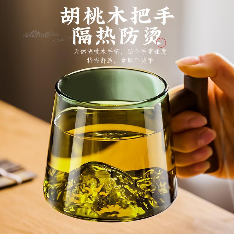 茶杯茶具个人专用茶水分离玻璃水杯办公室喝茶男女生观山泡茶杯子