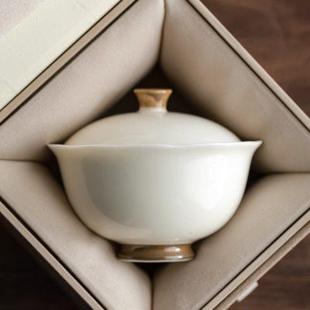 茶碗带盖泡茶景德镇陶瓷功夫茶具 小三才盖碗茶杯单个高档茶具套装