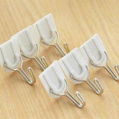 6pcs wall hooks shelf adhesive storage strong hang.