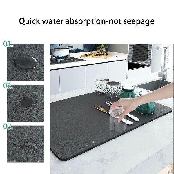 Kitchen Absorbent Pad Draining Mat Anti-splashing