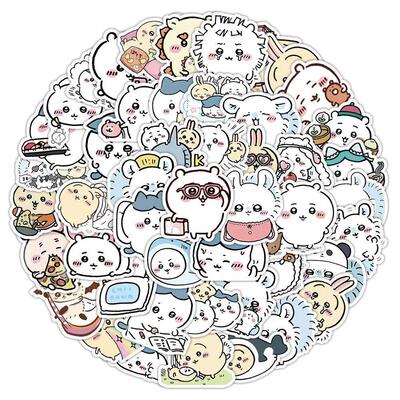 60pcs Cute Chiikawa Stickers DIY Waterproof Vinyl Scrapbook