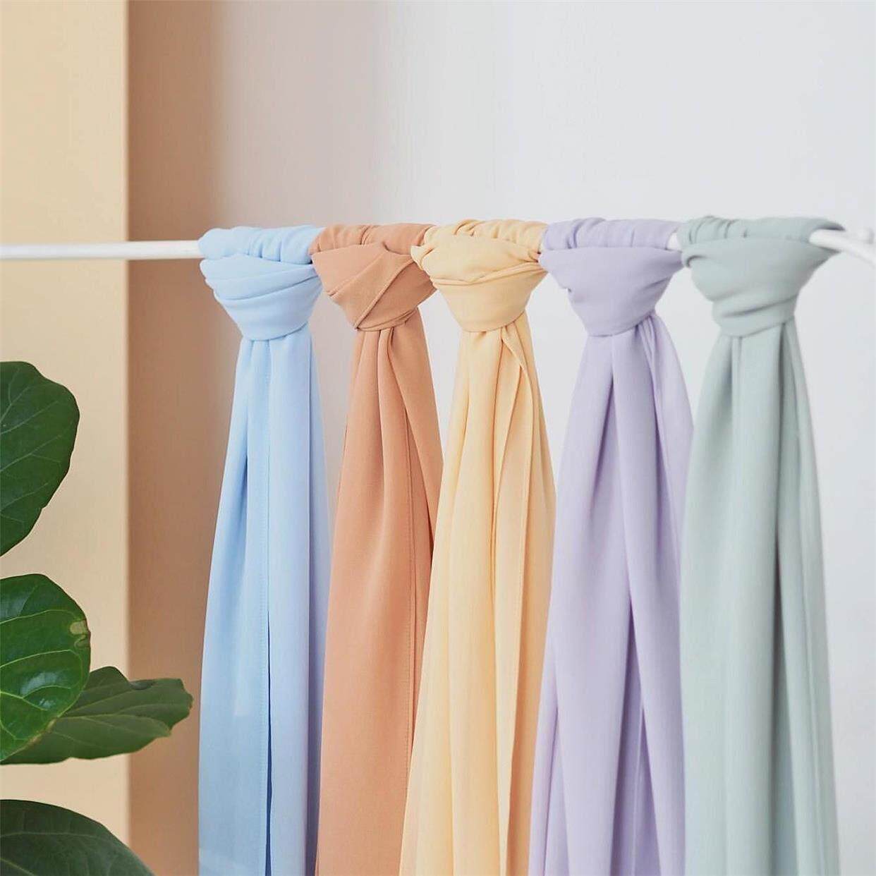54color solid color chiffon long scarf headscarf Shawl Scarf - 实物图