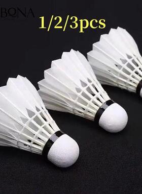 1/3pcs Badminton Balls Shuttlecock White Goose Feather Flyin