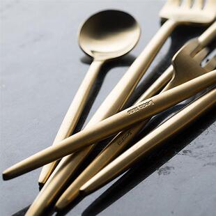 fork titanium plated portuguese steak and gold cutlery knife