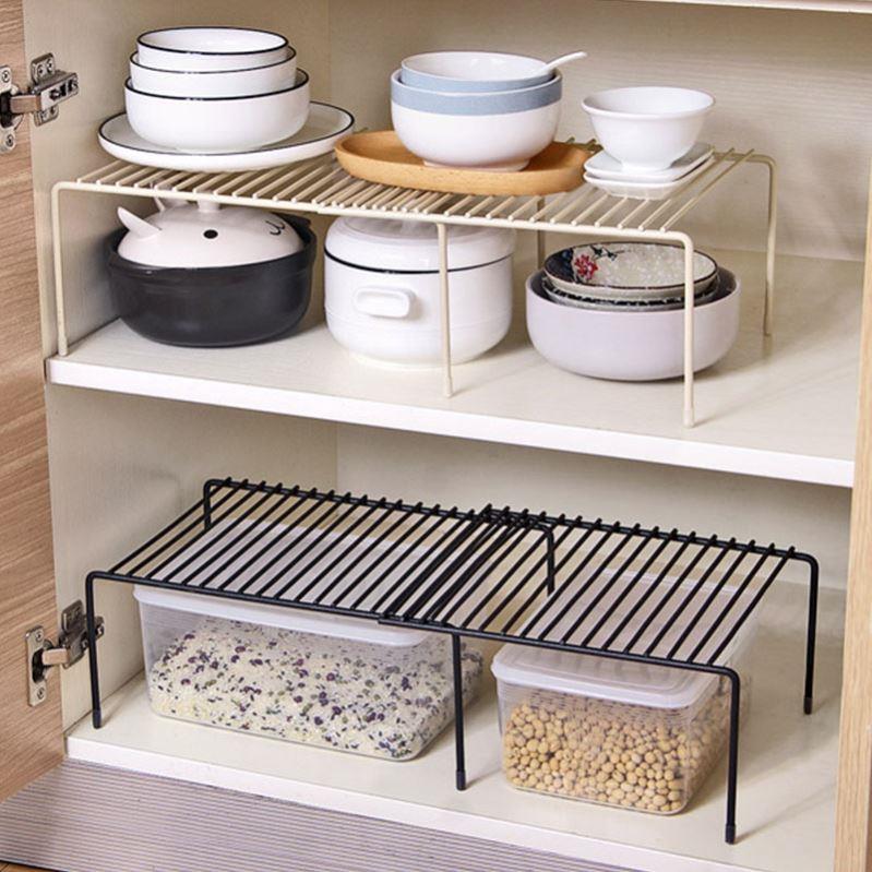 kitchen layering shelves cupboard dish shelf bathroom makeup