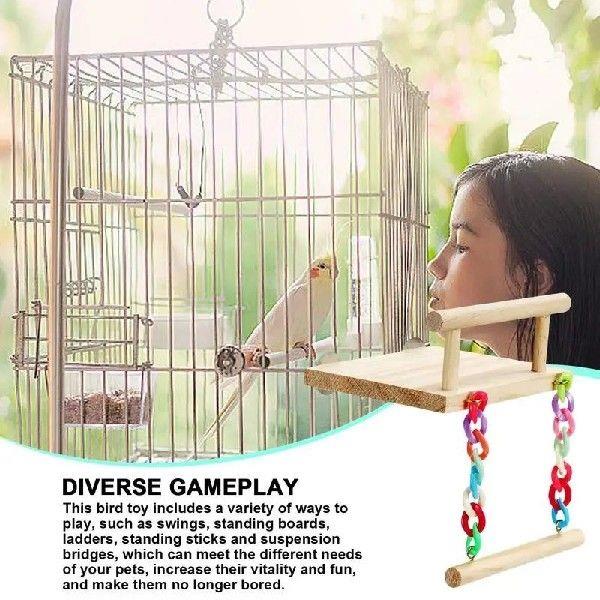 Parrot Swing Stand Bird Perch Stand Bird Toy Swing & Fun