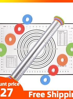 Rolling Pin Dough Mat Dough Roller Adjustable Thickness 面杖