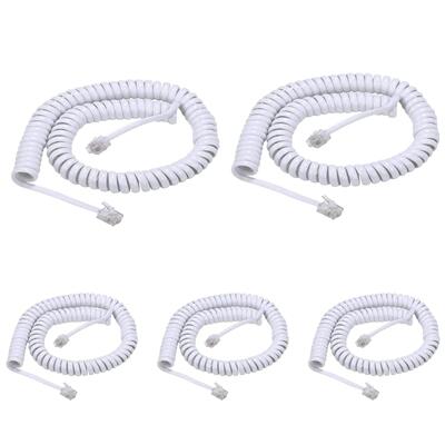 RJ9 Coiled Telephone Wire 6FT Curved Telephone Landline Phon
