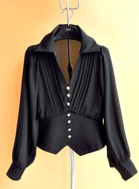 Chiffon Elegant Blouse Women Youth Casual Lady Plain Shirt