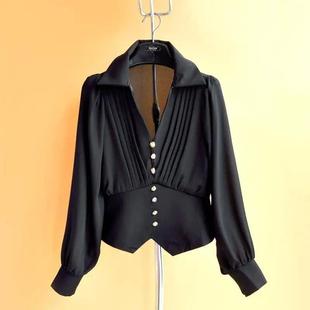 Chiffon Elegant Blouse Women Youth Casual Lady Plain Shirt