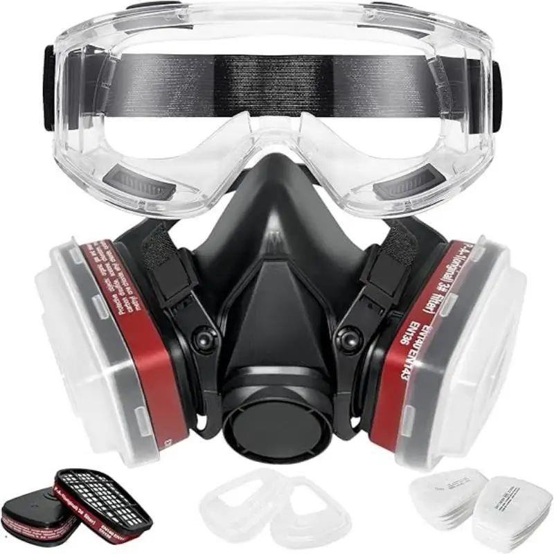 New 7-in-1/16-in-1 Black 6200 Dust Mask Half Face Respirator