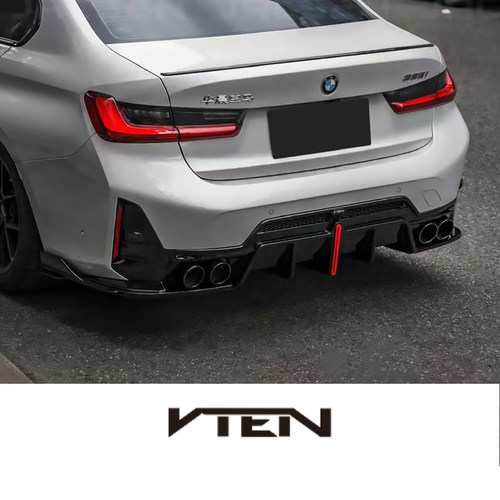 适用于19-25款宝马新3系LCIG20 G28改装VTEN前唇侧裙后唇风刀套件