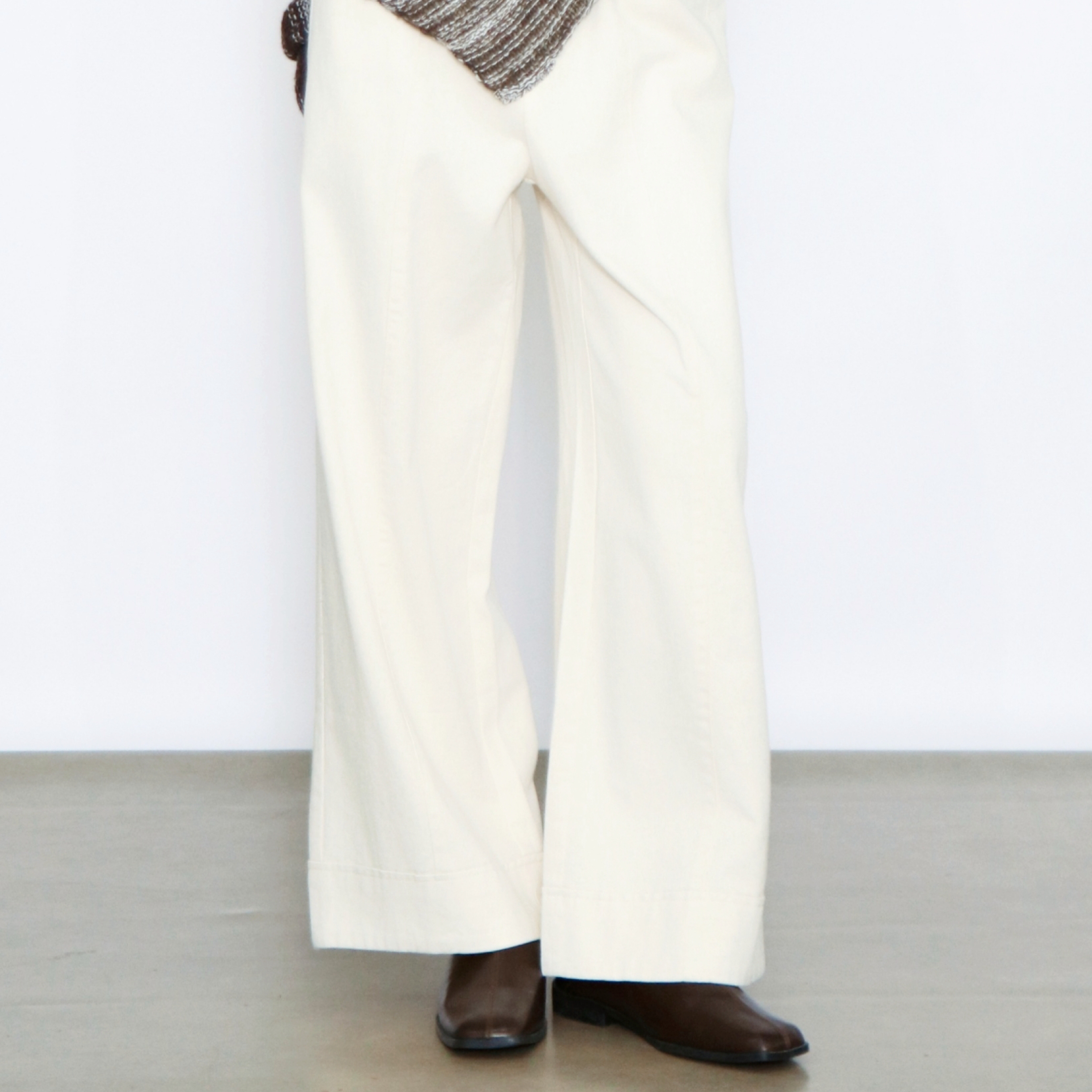 PATAVINITY高腰显瘦宽松阔腿裤女秋季百搭配饰腰带直筒休闲九分裤