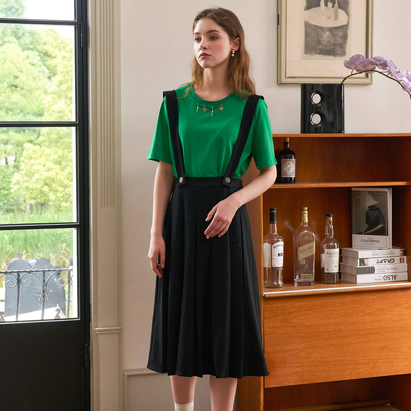 宽肩带通勤Patavinity百褶