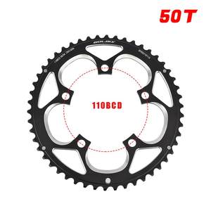 公路齿牙盘bcd盘车自行车盘片t110/130折叠单53五爪39铝50速合金