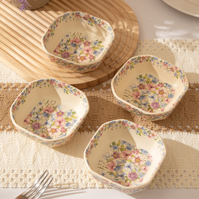 陶瓷田园风繁花凉菜碟调料味碟子