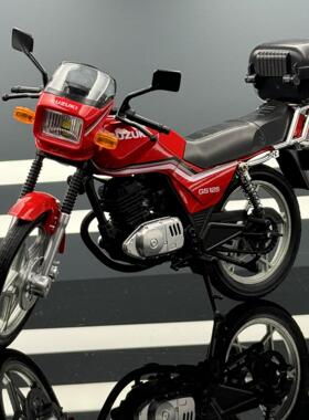【DZ091】合金车模1比12台湾铃木王GS125摩托车滑行玩具车音效模