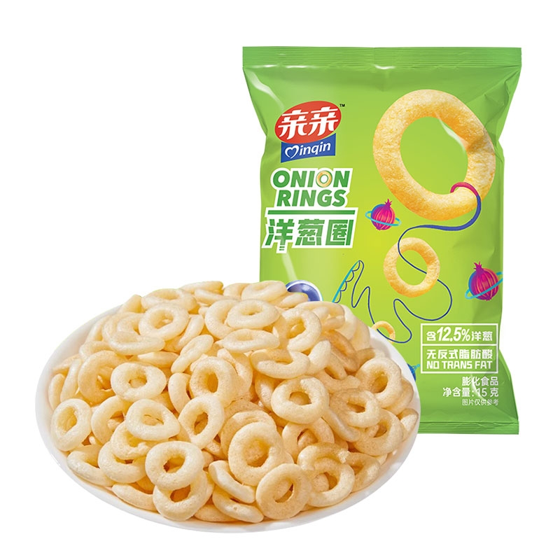 亲亲洋葱圈15g虾条虾片薯片膨化食品办公休闲追剧小零食大礼包