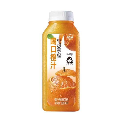 喝口橙汁 橙味果汁饮料300ml*2瓶