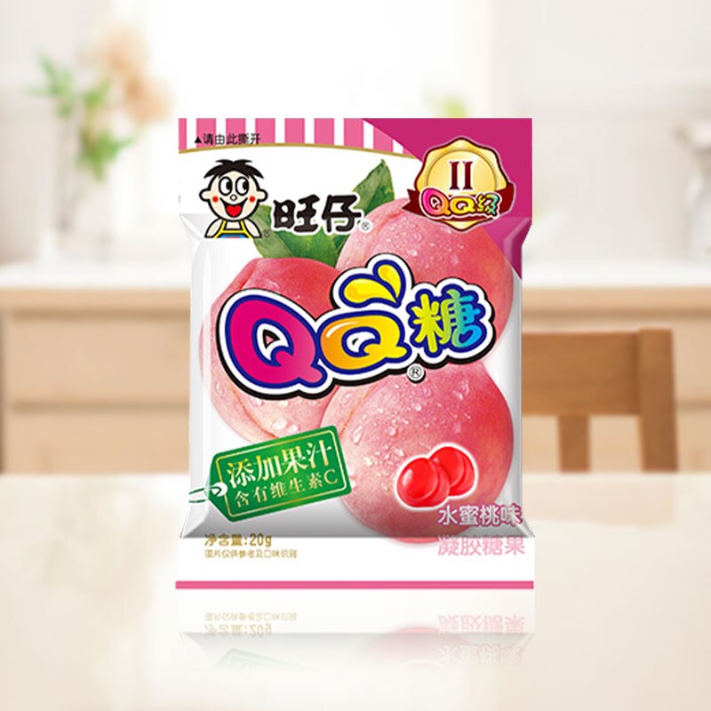 【1包】旺仔QQ糖蜜桃味
