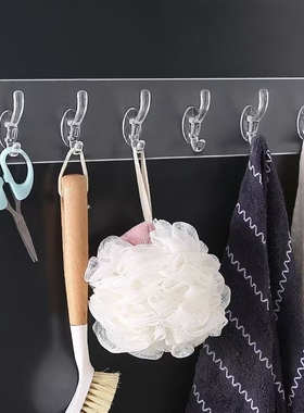 【单个】六连排免打孔强力无痕挂衣钩挂钩