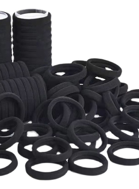 10条装黑色无缝高弹发圈皮筋