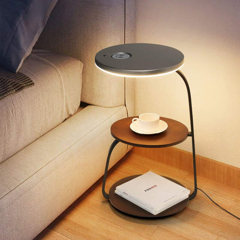极优居落地灯无线充电客厅边几灯高级感置物架床头柜广东中山灯具