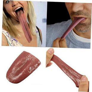 Halloween Harmless Realistic Fake Tongue Magic Trick Joke