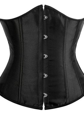 Corset Mujer Satin Underbust Korset Gothic Korsett For Women