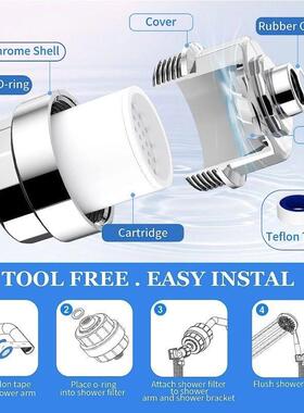 20 Stage Shower Hard Water Purification Filter Showerhead Ac