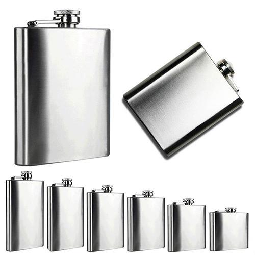 Portable 4 5 6 7 8 10 Oz Stainless Steel Hip Liquor Whiskey