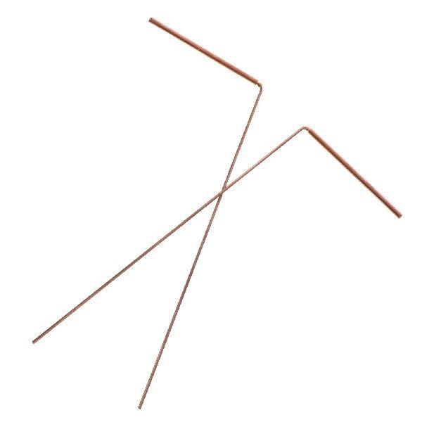 2 Pcs Stop UV Flashlight Metal Dowsing Rod Pen Copper Rods