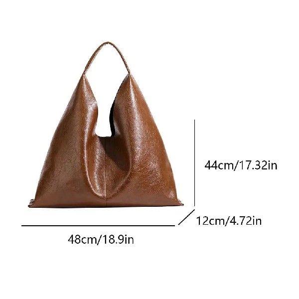 PU Leather Tote Bag Large Capacity Top Handle Handbag