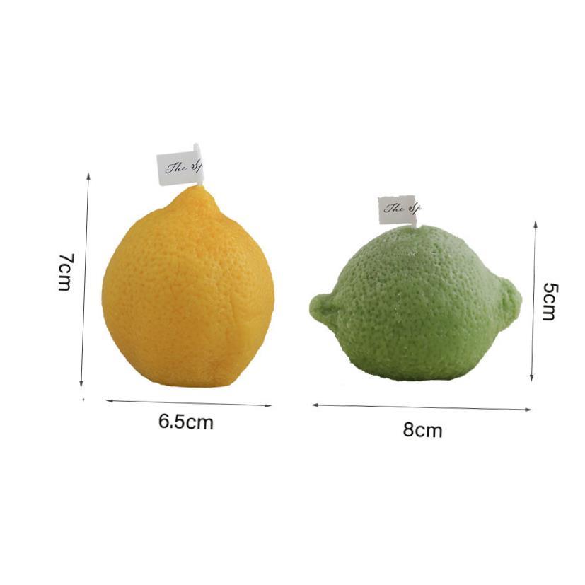 3D Aromatherapy Candle Creative Orange Lemon Cheese Soybean