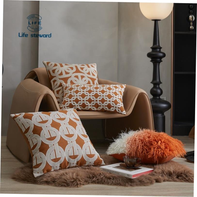 几何沙发靠背套床头方形抱枕靠背靠枕套cushion cover pillowcase