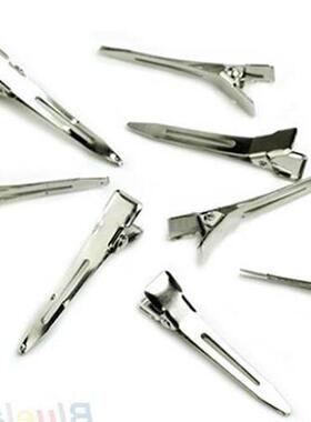 50 pcs Silver Flat Metal Single Prong Alligator Hair Clips B