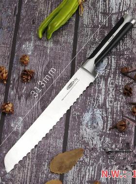 Stainless steel Serrated Bread Knife 不锈钢锯齿面 面包刀 烘