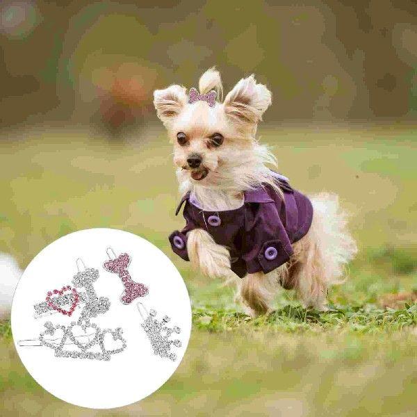 5 Pcs Pet Headgear Lovely Hairpins Barrettes Clips Dog Girl