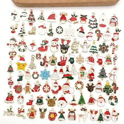 Randomly 30/50 pieces of mixed color Christmas style pattern