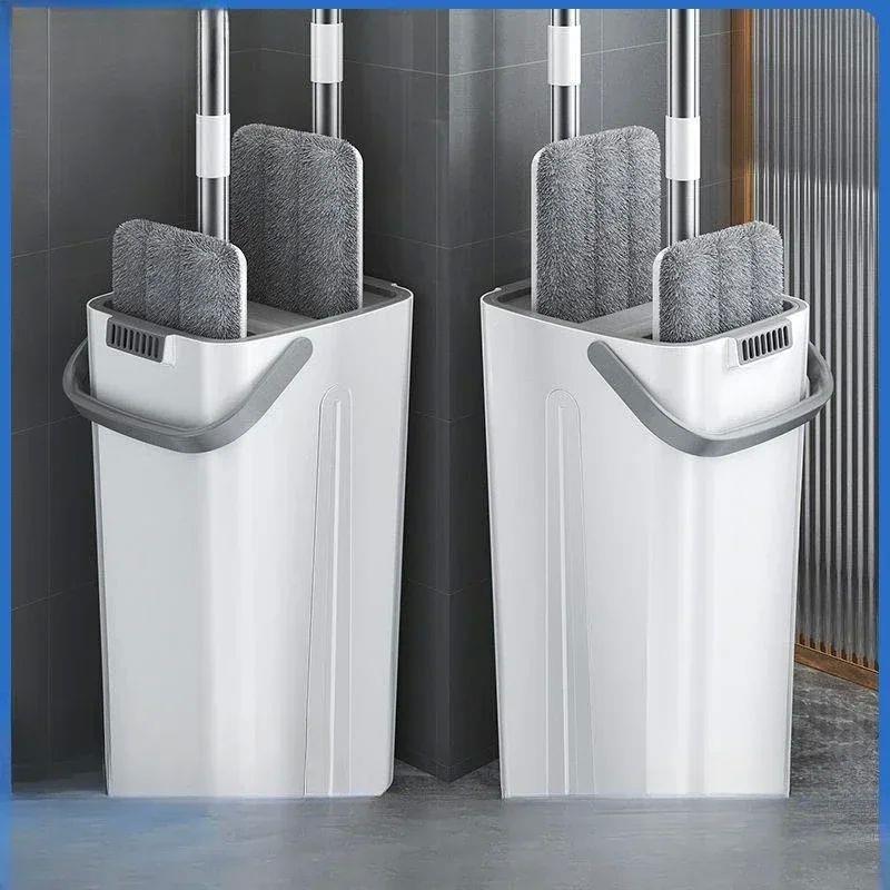 Wet and Dry Lazy Mop Flat Mop Bucket Household Mops Scratch-