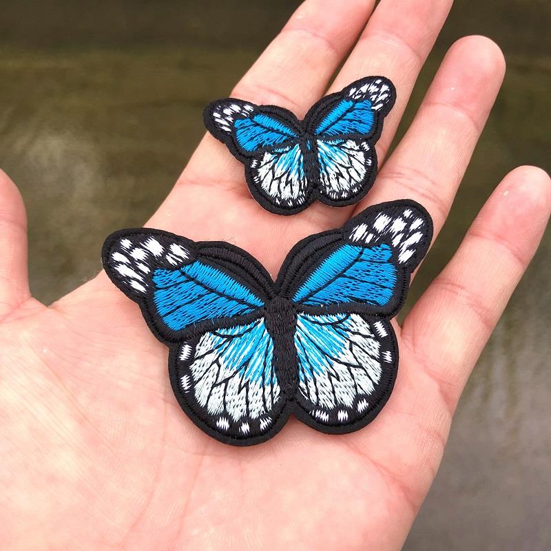 2PCS Butterfly Embroidery Badges Iron On Patches On Clothes