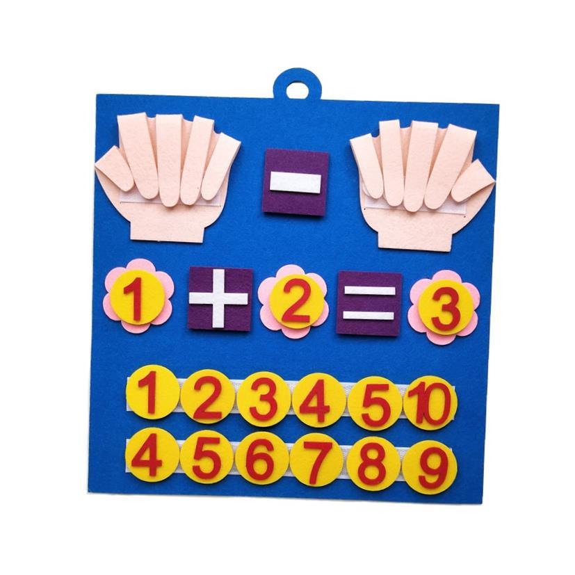 Felt Montessori Math Toy Children Finger Numbers Toys Kids E