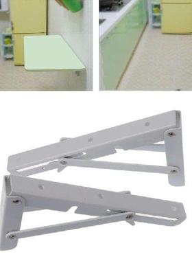 2 Pcs Reinforced Folding Shelf Brackets Stainless Steel