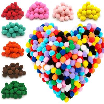 8/10/15/20/25/30mm Pom Poms Multi-Colored Pompoms Soft Fluff